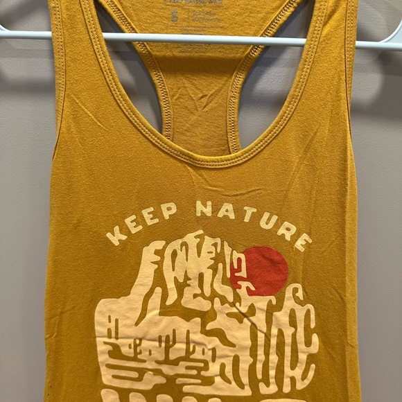 Mustard Graphic Keep Nature Wild Tank Top - Picture 1 of 1
